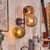 Ripoll Kogellampje, Wandlamp Chroom, Goud, Duidelijk, Koperkleurig, Rookkleurig, 3-lichts