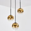 Ripoll Hanglamp, Kogellampje, Cluster hanglamp Goud, Duidelijk, 3-lichts