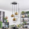 Ripoll Hanglamp, Kogellampje, Cluster hanglamp Goud, Duidelijk, 3-lichts