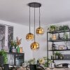 Ripoll Hanglamp, Kogellampje, Cluster hanglamp Goud, Duidelijk, 3-lichts