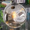 Ripoll Hanglamp, Kogellampje, Cluster hanglamp Duidelijk, Rookkleurig, 3-lichts