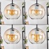 Koyoto Hanglamp, Kogellampje, Cluster hanglamp Amber, Duidelijk, 3-lichts