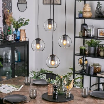 Koyoto Hanglamp, Kogellampje, Cluster hanglamp Duidelijk, 4-lichts