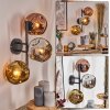 Ripoll Kogellampje, Wandlamp Chroom, Goud, Koperkleurig, Rookkleurig, 3-lichts