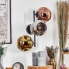 Ripoll Kogellampje, Wandlamp Chroom, Goud, Koperkleurig, Rookkleurig, 3-lichts