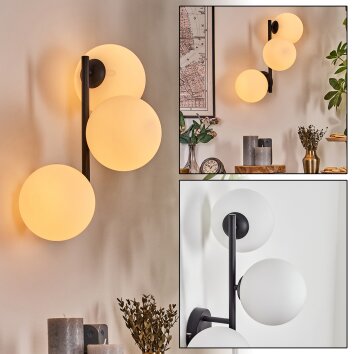Gastor Kogellampje, Wandlamp Wit, 3-lichts