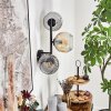 Ripoll Kogellampje, Wandlamp Amber, Duidelijk, Rookkleurig, 3-lichts