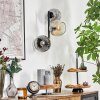Ripoll Kogellampje, Wandlamp Amber, Duidelijk, Rookkleurig, 3-lichts