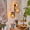 Ripoll Kogellampje, Wandlamp Amber, Duidelijk, 3-lichts