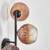 Ripoll Kogellampje, Wandlamp Duidelijk, Koperkleurig, 3-lichts