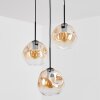 Ripoll Hanglamp, Kogellampje, Cluster hanglamp Amber, Duidelijk, 3-lichts