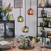Ripoll Hanglamp, Kogellampje, Cluster hanglamp Blauw, Groen, Koperkleurig, 3-lichts