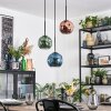 Ripoll Hanglamp, Kogellampje, Cluster hanglamp Blauw, Groen, Koperkleurig, 3-lichts