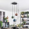 Ripoll Hanglamp, Kogellampje, Cluster hanglamp Blauw, Groen, Koperkleurig, 3-lichts