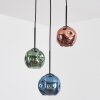 Ripoll Hanglamp, Kogellampje, Cluster hanglamp Blauw, Groen, Koperkleurig, 3-lichts