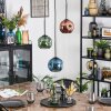 Ripoll Hanglamp, Kogellampje, Cluster hanglamp Blauw, Groen, Koperkleurig, 3-lichts
