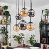 Gastor Hanglamp, Kogellampje, Hanglamp Amber, Rookkleurig, 6-lichts