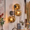 Ripoll Kogellampje, Wandlamp Goud, Duidelijk, 3-lichts