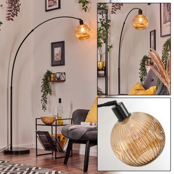 Ripoll Staande lamp, Booglampen Zwart, 1-licht