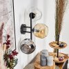 Ripoll Kogellampje, Wandlamp Amber, Duidelijk, Rookkleurig, 3-lichts