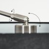 Bassagoda Staande lamp, Booglampen Nikkel mat, Zwart, 1-licht, Stoffen lampenkap