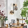 Gastor Kogellampje, Wandlamp Amber, Duidelijk, Rookkleurig, 3-lichts