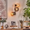 Gastor Kogellampje, Wandlamp Amber, Duidelijk, Rookkleurig, 3-lichts