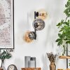 Gastor Kogellampje, Wandlamp Amber, Duidelijk, Rookkleurig, 3-lichts