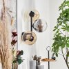 Gastor Kogellampje, Wandlamp Amber, Duidelijk, Rookkleurig, 3-lichts