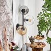 Gastor Kogellampje, Wandlamp Amber, Duidelijk, Rookkleurig, 3-lichts