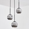 Ripoll Hanglamp, Kogellampje, Cluster hanglamp Chroom, Rookkleurig, 3-lichts