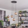 Ripoll Hanglamp, Kogellampje, Cluster hanglamp Chroom, Rookkleurig, 3-lichts