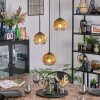 Ripoll Hanglamp, Kogellampje, Cluster hanglamp Goud, Duidelijk, 3-lichts