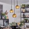 Ripoll Hanglamp, Kogellampje, Cluster hanglamp Goud, Duidelijk, 3-lichts