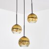 Ripoll Hanglamp, Kogellampje, Cluster hanglamp Goud, Duidelijk, 3-lichts