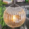 Ripoll Hanglamp, Kogellampje, Cluster hanglamp Chroom, Duidelijk, Rookkleurig, 3-lichts