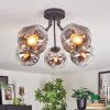 Ripoll Plafondlamp, Kogellampje Chroom, Duidelijk, Rookkleurig, 5-lichts