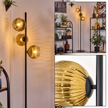 Ripoll Staande lamp Goud, Duidelijk, 3-lichts