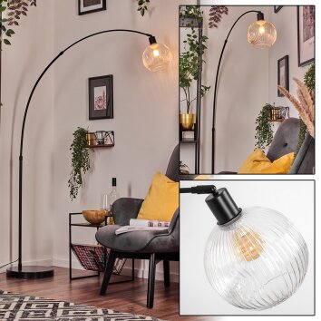 Ripoll Staande lamp, Booglampen Zwart, 1-licht