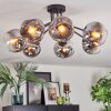 Ripoll Plafondlamp, Kogellampje Chroom, Duidelijk, Rookkleurig, 7-lichts