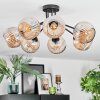 Ripoll Plafondlamp, Kogellampje Amber, 7-lichts