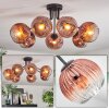 Ripoll Plafondlamp, Kogellampje Duidelijk, Koperkleurig, 7-lichts