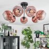 Ripoll Plafondlamp, Kogellampje Duidelijk, Koperkleurig, 7-lichts