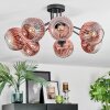 Ripoll Plafondlamp, Kogellampje Duidelijk, Koperkleurig, 7-lichts