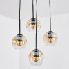 Ripoll Hanglamp, Kogellampje, Cluster hanglamp Amber, Duidelijk, 4-lichts