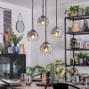 Ripoll Hanglamp, Kogellampje, Cluster hanglamp Duidelijk, Rookkleurig, 4-lichts