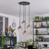 Ripoll Hanglamp, Kogellampje, Cluster hanglamp Duidelijk, Rookkleurig, 4-lichts