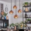 Ripoll Hanglamp, Kogellampje, Cluster hanglamp Duidelijk, Koperkleurig, 4-lichts