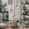 Ripoll Hanglamp, Kogellampje, Cluster hanglamp Duidelijk, Rookkleurig, 3-lichts