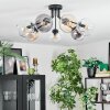 Koyoto Plafondlamp, Kogellampje 82 cm Amber, Duidelijk, Rookkleurig, 7-lichts